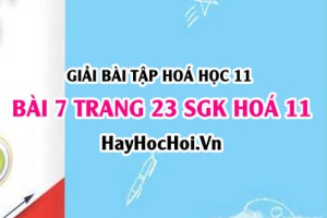 Giải bài 7 trang 23 SGK Hoá 11: Luyện tập axit, bazơ, phản ứng trao đổi ion